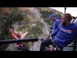 Porn bungy jumping with cliff jump shenanigans! play on in new zealand! 4k!