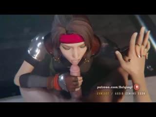 Jessie rasberry oral sex; minet; blowjob; deepthroat; facefuck; licking; swallow cum; 3d sex porno hentai; [final fantasy vii]