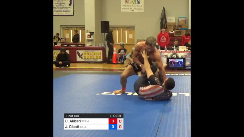 Дастин акбари (чёрный пояс, тренер team alpha male) чёткий саб 2018 adcc north american trials