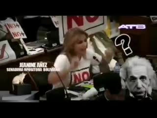 “voy a terminar con una frase de albert einstein lo que sube baja” dijo jeanine añez al parecer confundió a einsten con newton