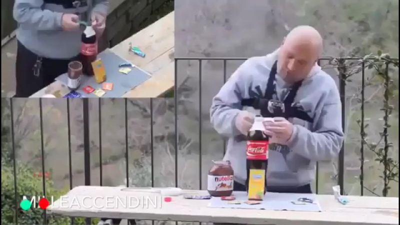 Кола, ментос и нутелла в презике (6 sec)