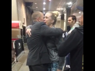 Gsp consoling holly holm after her ufc 196 loss