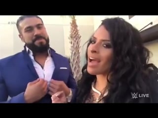 Andrade almas & zelina vega have a message for team blue smackdown live, april 17, 2018