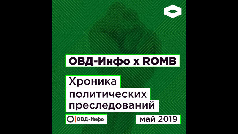 Хроника политических преследований май 2019 | romb х овд инфо