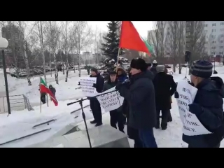 Казанда татар телен яклау митингы узды