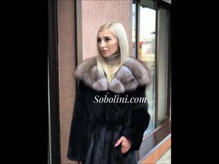 Naf mink fur coat with marten, luxury available to everyone! we have reasonable prices, tailoring any complexity, sending to any