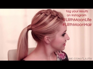 Criss cross waterfall braid hairstyle for everyday ✿ medium long hair tutorial