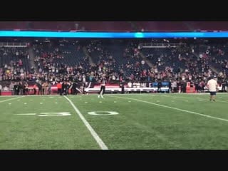 Julian edelman catching punts in warmups