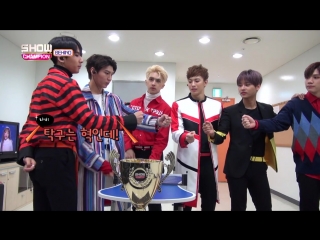 160510 vixx choose table tennis racket @ showchampion behind