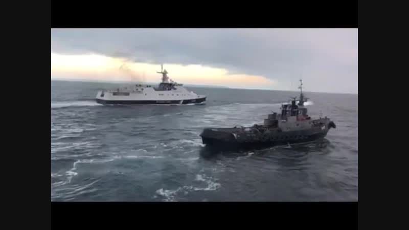 Таран у керченского моста много мата, извините