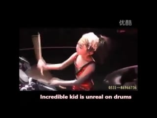 Incredible little chinese girl playing porn drums not to be believed!