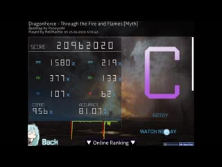 [osu!] dragonforce through the fire and flames [myth]