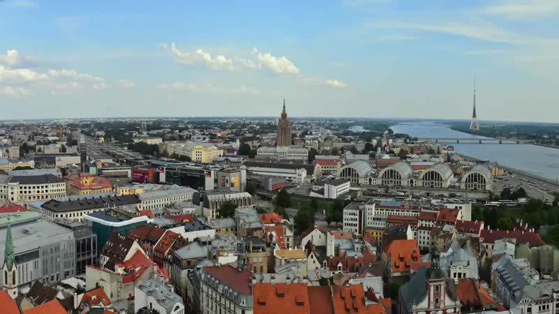 Рига с высоты птичьего полета riga from the sky