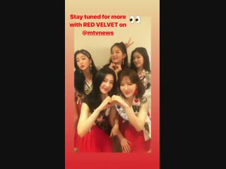 190218 mtvnews instagram story update with redvelvet