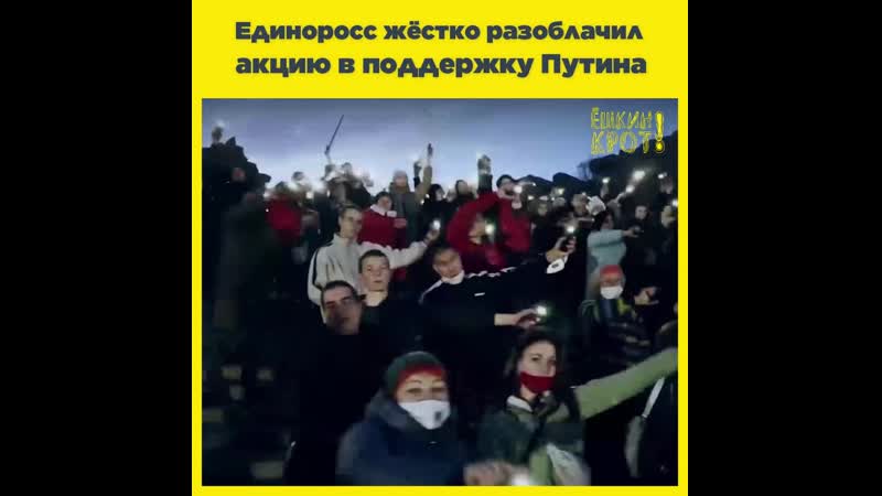 Единоросс жёстко разоблачил акцию в поддержку путина