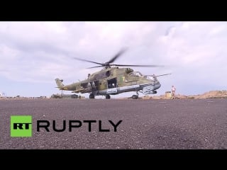 Syria mi 24 choppers set off on new operations from latakia airbase