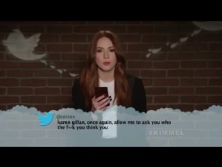 Karen gillan on “celebrities read mean tweets