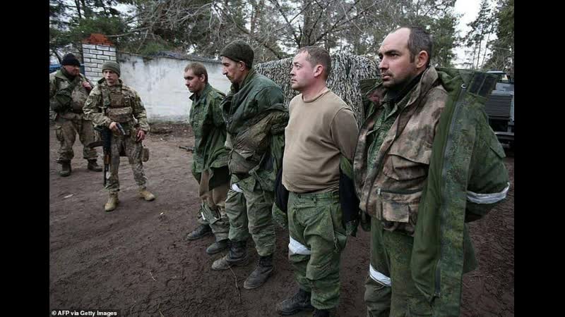 Допрос пленных русских солдат