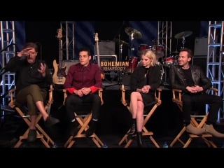 Bohemian rhapsody interview rami malek, gwilym lee, joseph mazello and lucy boynton