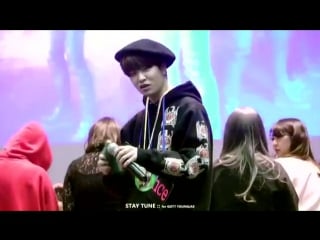 [fancam] 161213 youngjae @ фансайн в санаме