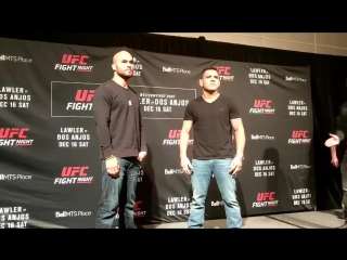 Robbie lawler vs rafael dos anjos media day face off ufcwinnipeg