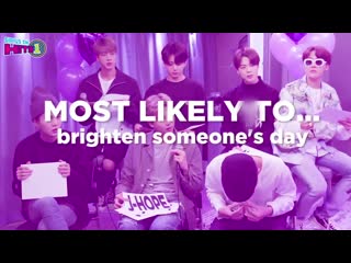 Bts played the "most likely to…" game