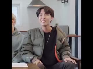 Hobi crying bcs he was laughing so hard