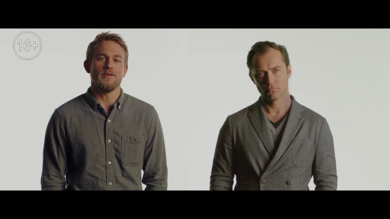 Чарли ханнэм и джуд лоу о фильме "меч короля артура"