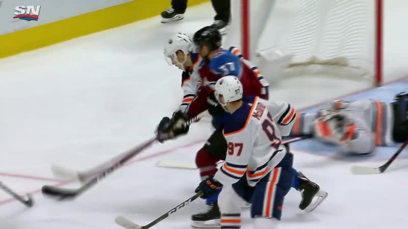 Mikko koskinen goes into full snow angel mode for jaw dropping save