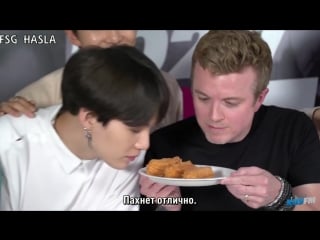 [rus sub]bts tries churros, in n out gets la dodgers gear