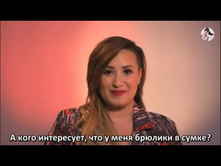 [rus/sub] demi lovato tells about asthma and diamonds
