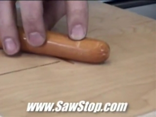 Sawstop hot dog video