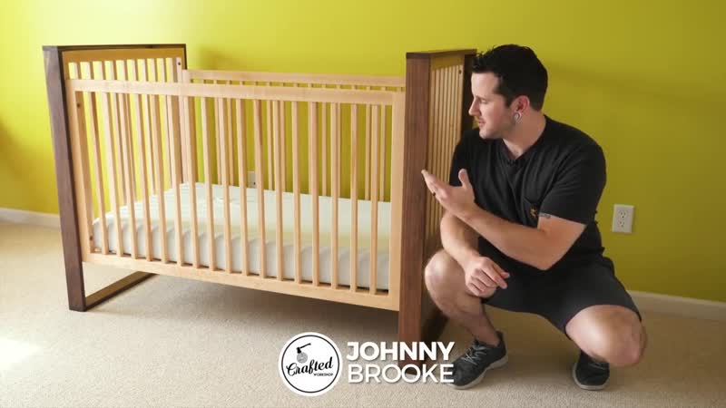 Молодые кроватка из клёна и ореха mid century modern walnut and maple baby crib how to woodworking