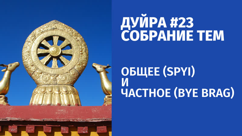Собрание тем (дуйра) #23 общее(spyi) и частное(bye brag)