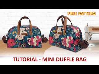 Diy mini duffle bag free pattern and tutorial by miko craft cara membuat tas selempang gembul