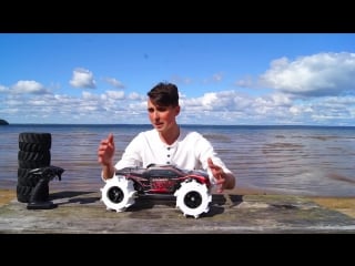 New 3d printed rc car tires driving on water!