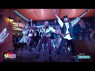 Alain rueda, samuel funflow animation dancing at rostov for fun fest (russia), friday