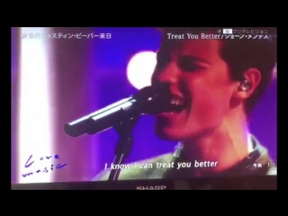 Lovemusic fuji tv show (japan), shawn mendes "treat you better"