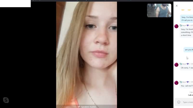 Русская дама говорит в скайпе хочу кончить порно видео