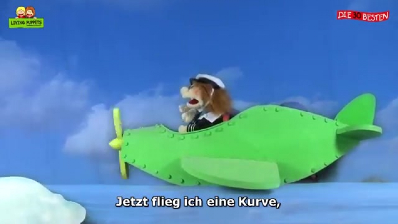 Ich flieg mit einem flugzeug kinderlieder puppenvideo