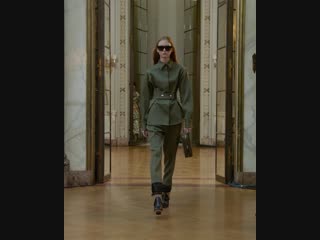 Draped military style shirt and pleat trouser from #vbaw18