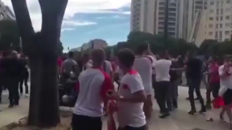 Украинцы и поляки устроили драку перед матчем в марселе