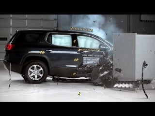 2018 gmc acadia passenger side small overlap iihs crash test