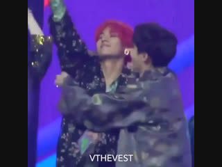 Hoseok almost accidentally hit taehyung and look at how fast he hugged him please this is so precious