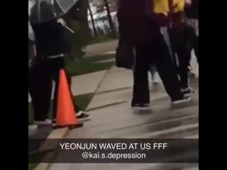 So uhm yeonjun you gonna wave at me too one day