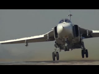 Боевой вылет бомбардировщика су 24м с аэродрома хмеймим по объектам молодые в сирии