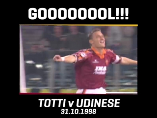 18 years ago, francesco totti became as roma captain and scored this goal! great things have happened ever since