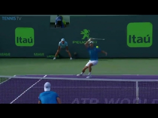 📹 the best point of the first set novak djokovic vs joao sousa #miamiopen