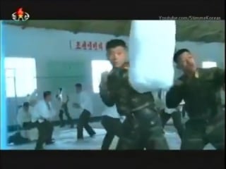 North koreas powerful elite troops martial art training [guided by kim jong un]