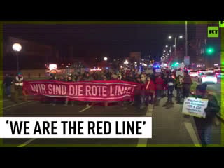 Protesters march in germany against arms deliveries to ukraine